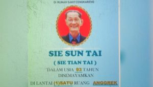GWI DPC Siak, Turut Berduka Cita Atas Meninggalnya Bapak Sie Sun tai (Sie Tian tai)