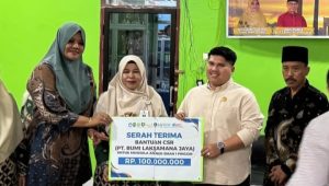 Wakil Ketua DPRD Bengkalis Saksikan Penyerahan CSR PT BLJ untuk Pembangunan Musholla dan Sekolah