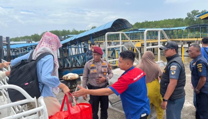Arus Mudik Lebaran 2026 Mulai Padat, Polres Siak Perketat Pengamanan di Pelabuhan Tanjung Buton