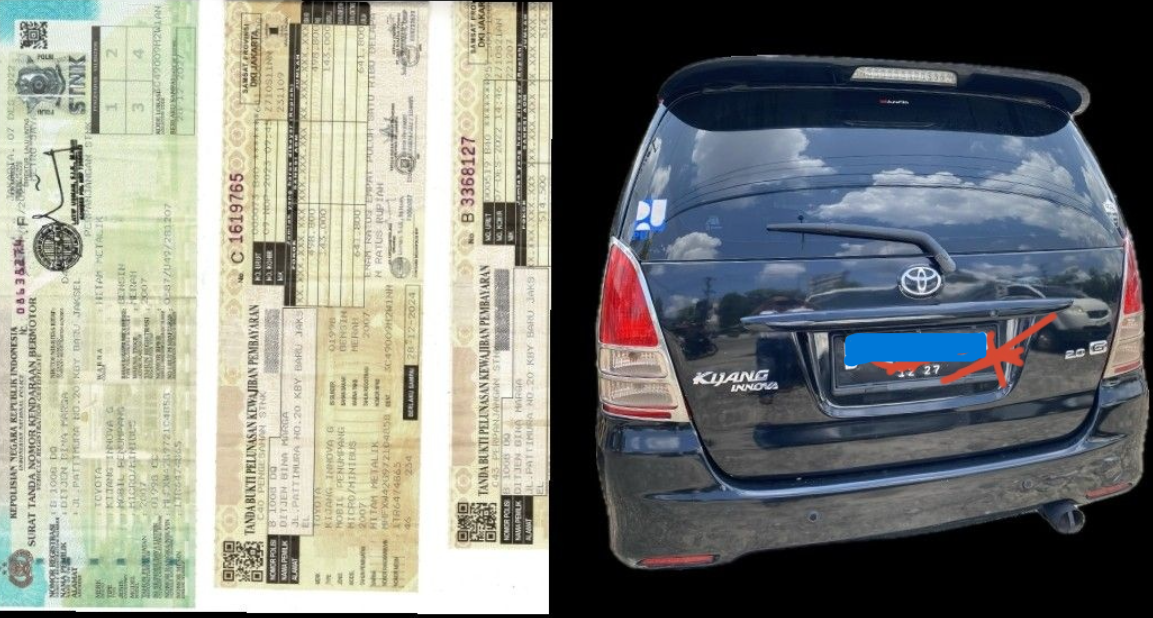 Mobil Dinas BPJN Riau Diduga Diganti Plat Hitam