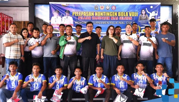 Bupati Nias Selatan Lepas Kontingen Bola Voli Pelajar Ikuti Turnamen Raja Inal Cup III di Sipirok