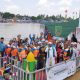 Bupati Rohil Meriahkan Parade Perahu Hias MTQ Riau