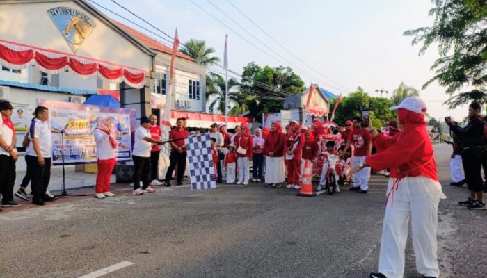 Semangat Merah Putih Mengalir, Fun Walk Lapas Bengkalis Satukan Pegawai dan Keluarga