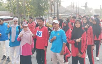 MTs YPPI Bengkalis Tampil Kompak, Dua Regu Ramaikan Lomba Gerak Jalan